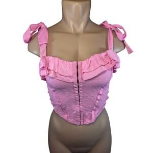 New NWT Forever 21 Bustier Corset Top Bow Coquette Girlhoodcore Y2K Festival M